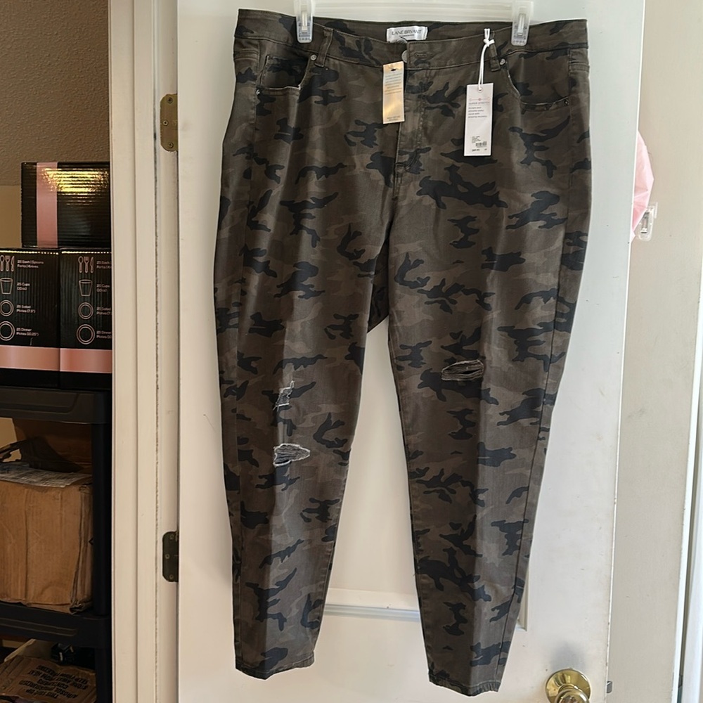 Lane Bryant Mid-Rise, Super Stretch, Camo skinny jeans